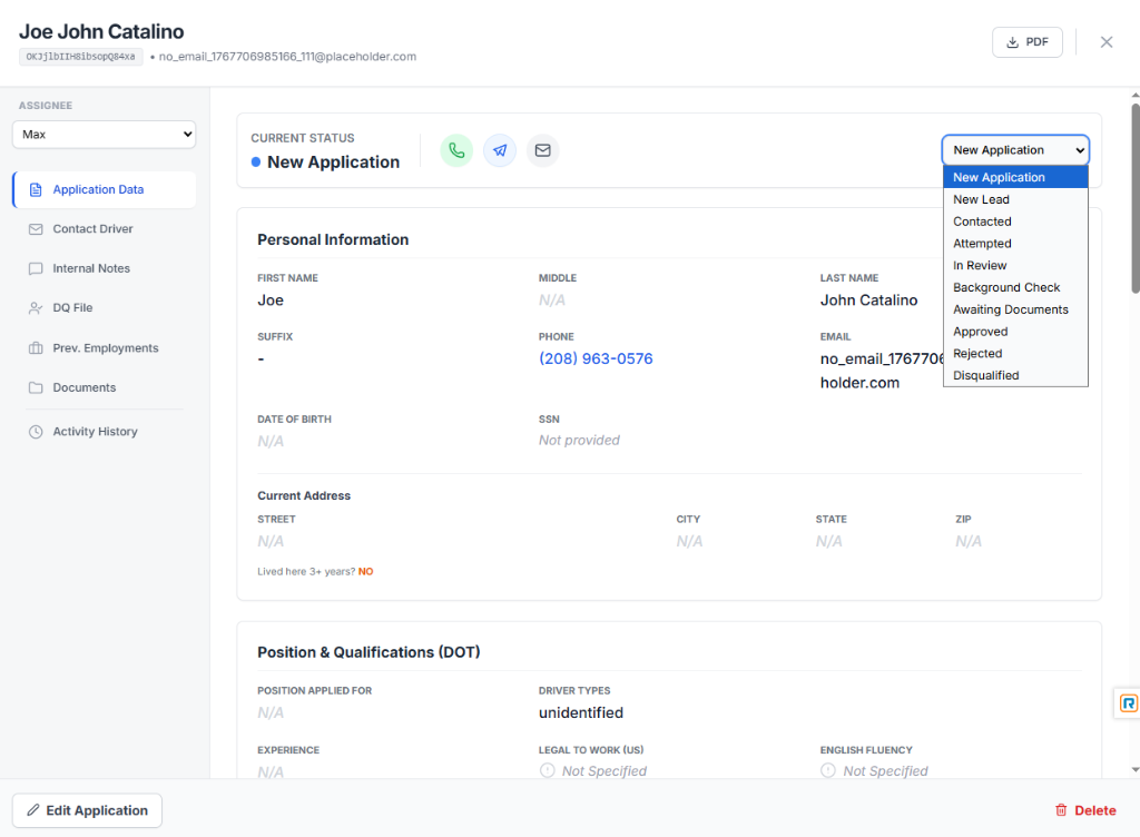 Application Tracking Pipeline